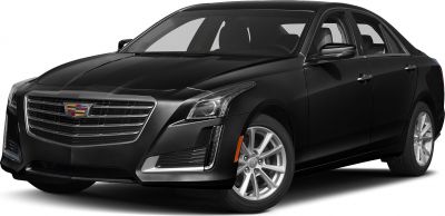 Black sedan front grille and side profile with alloy wheels