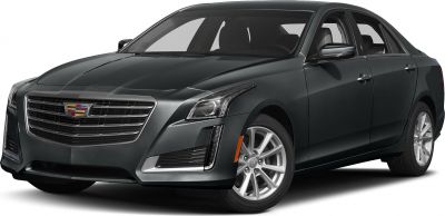 Front grille and LED headlights on a modern luxury sedan