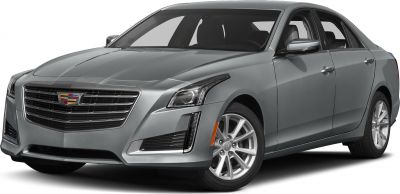 Front and side view of a silver mid-size luxury sedan with distinctive grille and alloy wheels