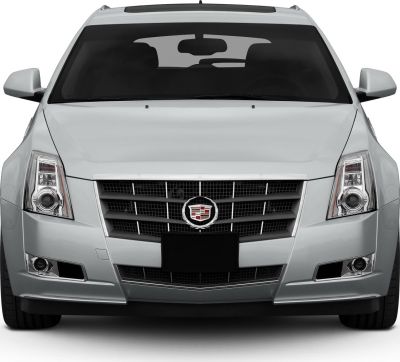 Front grille and headlights of a vehicle