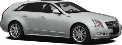 Silver luxury sport wagon with detailed grille and alloy wheels