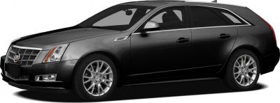 Sleek black luxury sport wagon with distinctive front grille and alloy wheels
