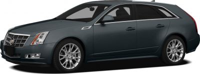 Side profile of sport wagon with multi-spoke wheels