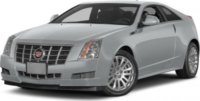 Two-door luxury coupe front view with distinctive grille and headlights