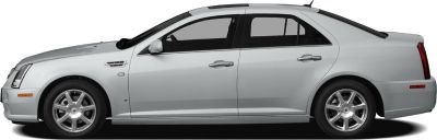 Side profile of a silver mid-size sedan with alloy wheels
