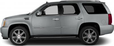 Silver full-size luxury SUV side profile with chrome wheels
