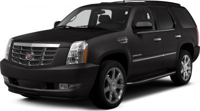 Black luxury SUV with chrome grille and alloy wheels