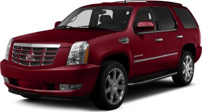 Front side view of a luxury full-size SUV with chrome grille and alloy wheels