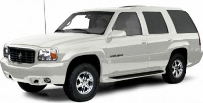 Front and side view of a white luxury SUV with chrome wheels and running boards.