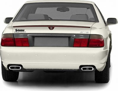 Rear view with tail lights and dual rectangular exhaust tips