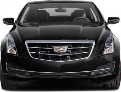 Front view showing grille, headlights, hood and side mirrors