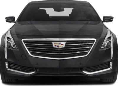 Front view with signature grille and vertical LED headlights