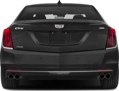 Vertical tail lights and quad exhaust system on rear