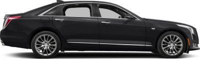 Luxury sedan side profile with chrome trim and alloy wheels