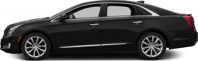 Side profile of sedan with alloy wheels and chrome trim