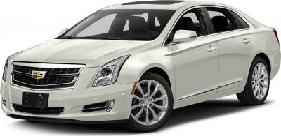 Front and side view of luxury sedan with sleek headlights and alloy wheels