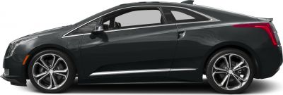 Side profile of sleek coupe with sporty alloy wheels