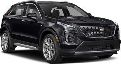 Black luxury SUV front-side view with large grille and LED headlights