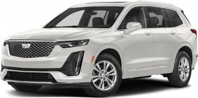 White SUV with distinctive front grille and LED headlights