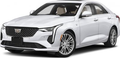 White sedan with bold grille and LED headlights