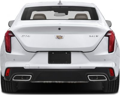 Rear view with vertical tail lights and dual exhausts