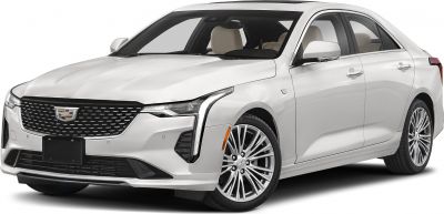 Front grille and sharp LED headlights on luxury sedan