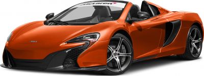 Convertible sports car front and side with aerodynamic body and distinctive wheel design