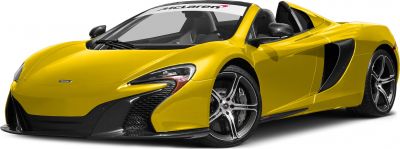 Yellow convertible sports car front with aerodynamic design and alloy wheels.