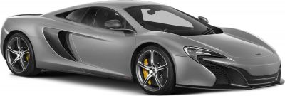 Front and side profile of a sleek sports coupe with aerodynamic features.