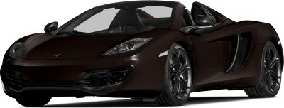 Convertible sports car with aerodynamic front and side air intakes