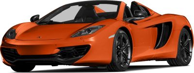 Orange convertible with aerodynamic body and performance alloy wheels