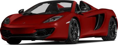 Red convertible with aerodynamic front and side air vents