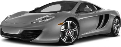 Silver mid-engine sports coupe with aerodynamic contours and alloy wheels