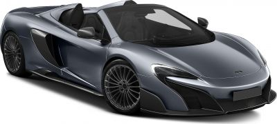 Aerodynamic front side view with carbon fiber splitters and sleek wheels