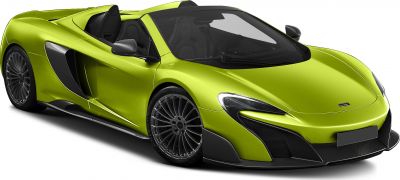 Convertible supercar front profile with detailed alloy wheels
