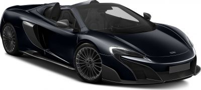 Convertible sports car with aerodynamic carbon fiber details and lightweight wheels