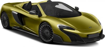 Convertible supercar with aggressive aerodynamic design and carbon fiber elements