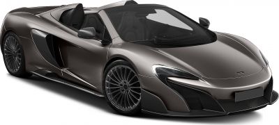 Convertible supercar with aerodynamic design and carbon fiber details