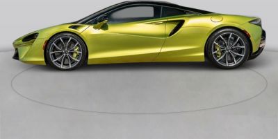 Streamlined side profile with intricate alloy wheels