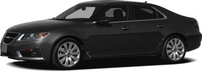 Black sedan side profile with alloy wheels and sleek design