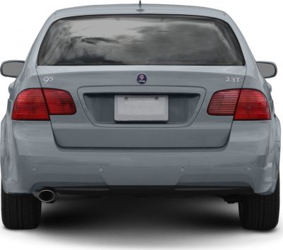 Rear view showing taillights and 2.3T badge