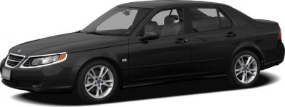 Front-side view of a black sedan with alloy wheels and sleek design