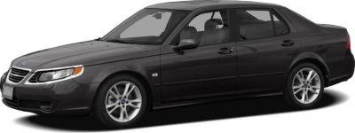 Front-side view of black sedan with alloy wheels and door handles