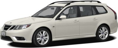 Sleek aerodynamic compact station wagon with alloy wheels and roof rails.
