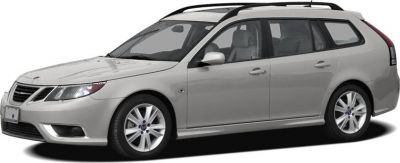 Sporty silver station wagon with alloy wheels and roof rails