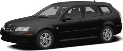 Black station wagon side profile with alloy wheels