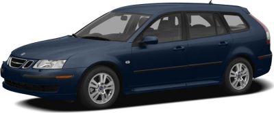 Station wagon with alloy wheels and streamlined body design