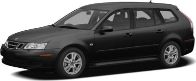 Black station wagon with distinct front grille and alloy wheels.