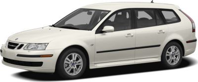 White 2005 wagon front side view with alloy wheels
