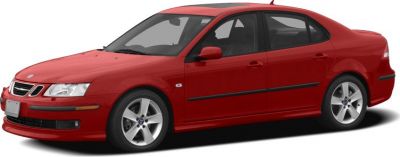 Red four-door sedan with alloy wheels and front grille